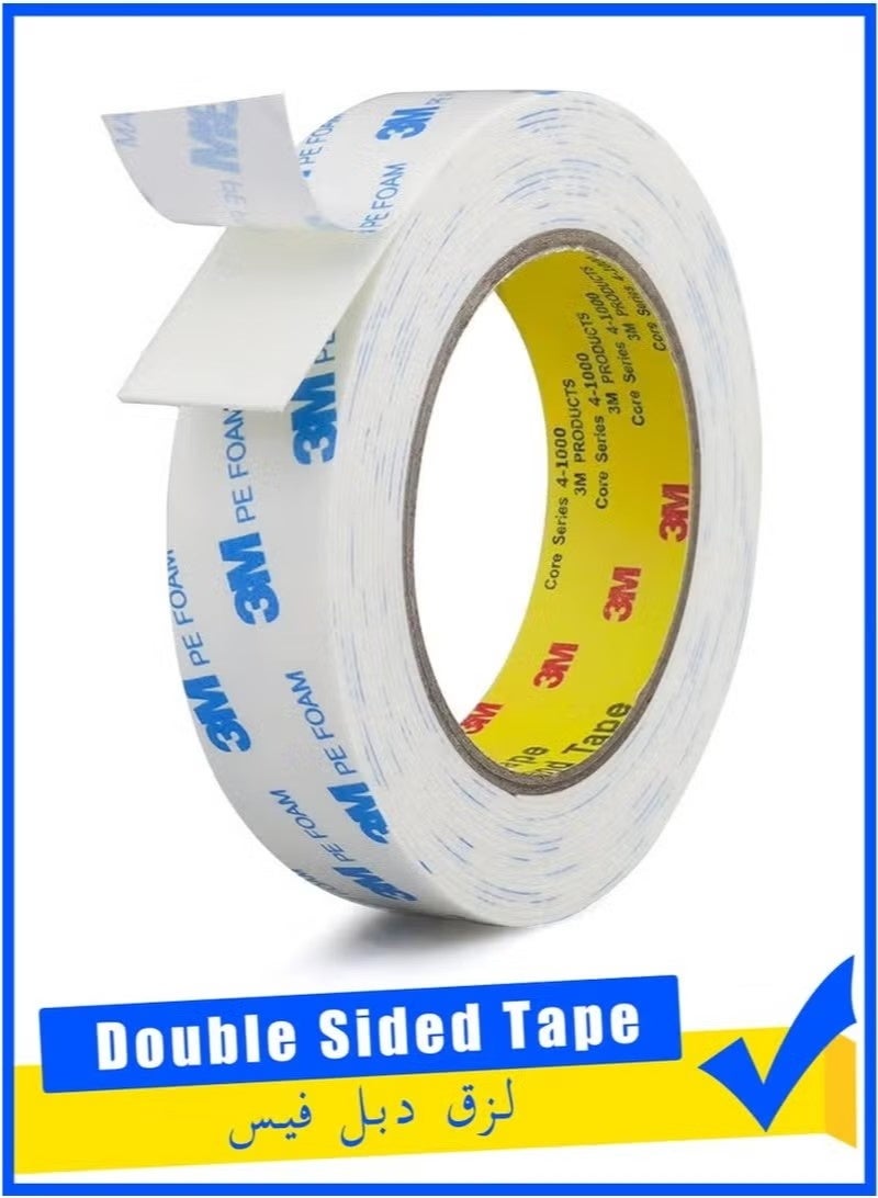 3M Double Sided Tape 30mm*5meter, Mounting Tape Heavy Duty, Removeable PE Foam Tape Strips, Strong Adhesive Tape Waterproof Free Damage for Paint Wall Picture Hanging Poster - Image 1