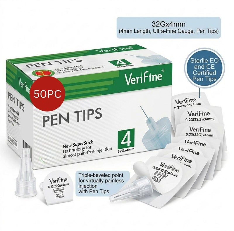 Verifine Insulin Pen Needles 32G*4mm -50 PCS - Image 3