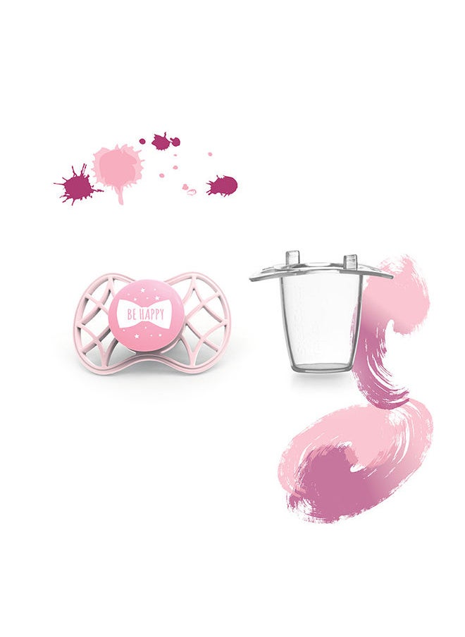 Soother With Orthodontic Teat 0M+ - Rose Quartz