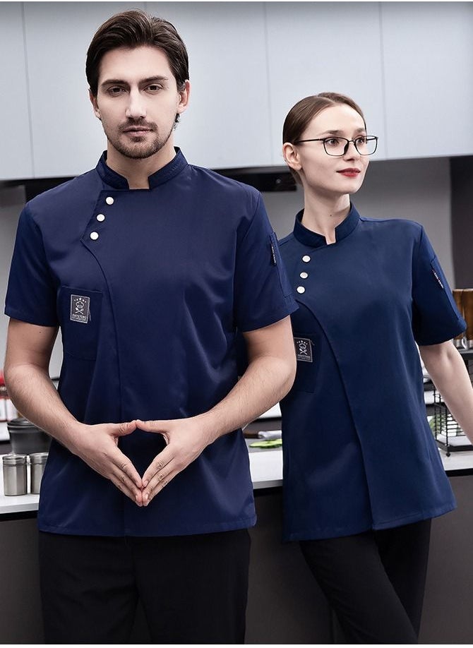 Gasin - Unisex Chef Jacket Apron Chef Uniform Set Short Sleeve - Image 1