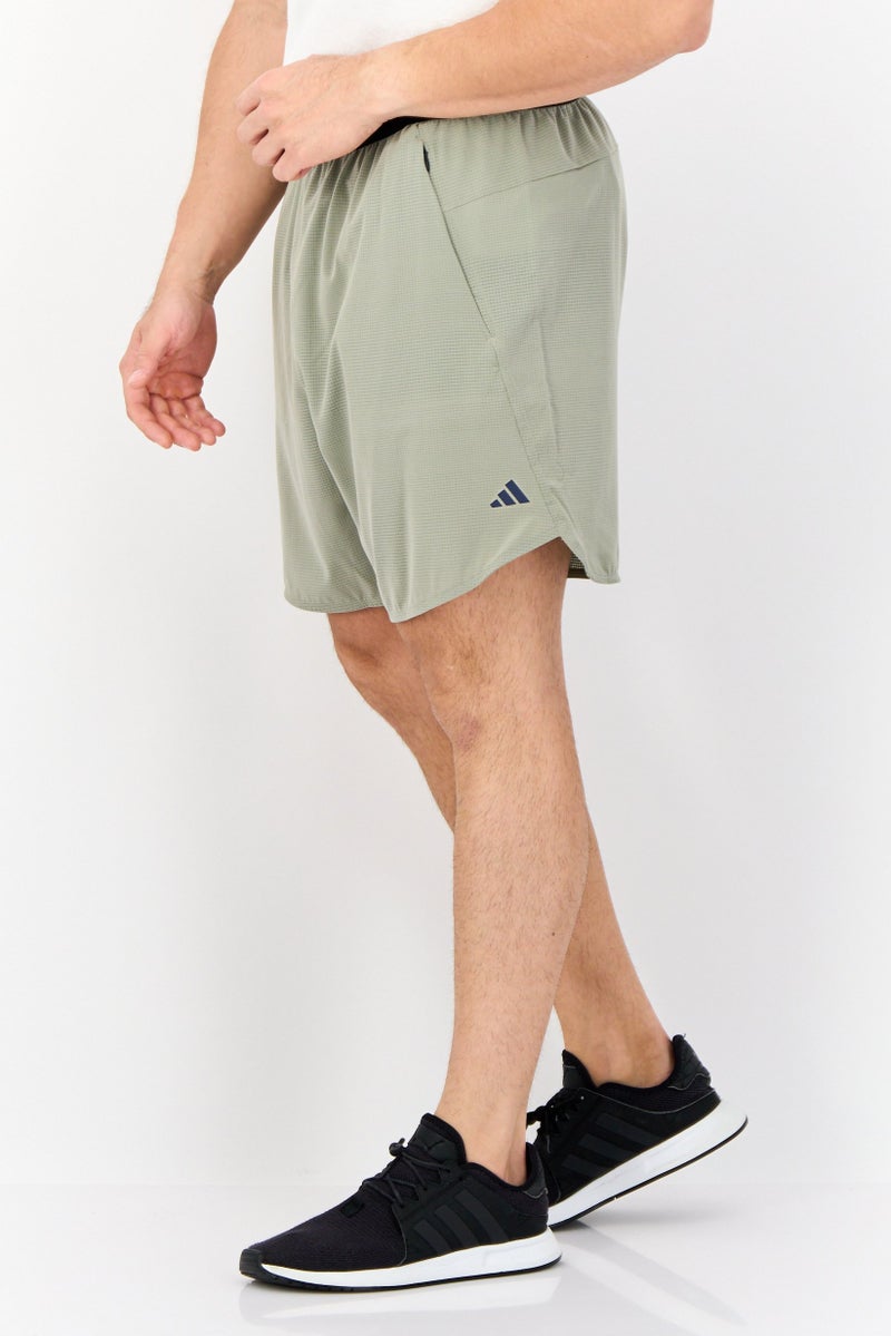 Adidas Men Sportswear Fit 7 Inseam Brand Logo Training Shorts, Green  - Image 3