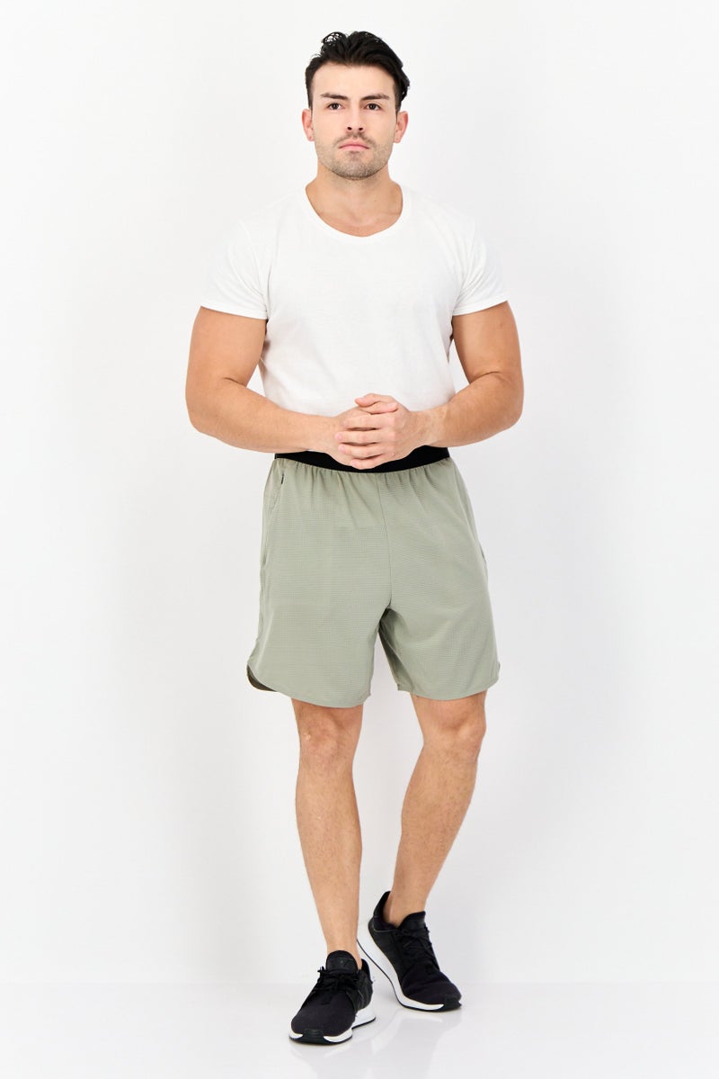 Adidas Men Sportswear Fit 7 Inseam Brand Logo Training Shorts, Green  - Image 4