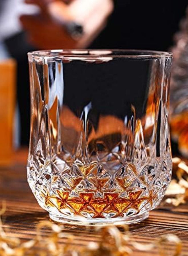 Vitacelli "Diamond Cut Crystal Clear Glass Set – 210ml, 4-Piece Premium Drinkware | Elegant Glassware for Whiskey, Wine & Cocktails" - Image 5