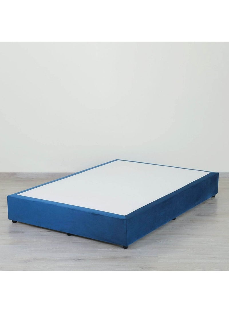 Karnak Estella Premium Upholstered Velvet Bed Frame Bedroom Furniture Strong And Sturdy Modern Design Wooden Bed | Quiet & Comfortable Bed (Queen - 160x200cm, Blue) - Image 4