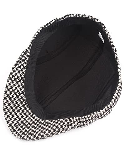 RR DESIGN Y-Back Suspender with Newsboy cap/Flat cap/Golf Cap/Irish cap- (Brown & White Houndstooth Pattern) - Image 5