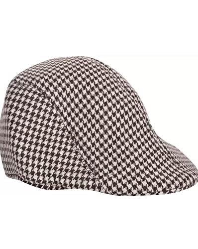 RR DESIGN Y-Back Suspender with Newsboy cap/Flat cap/Golf Cap/Irish cap- (Brown & White Houndstooth Pattern) - Image 3