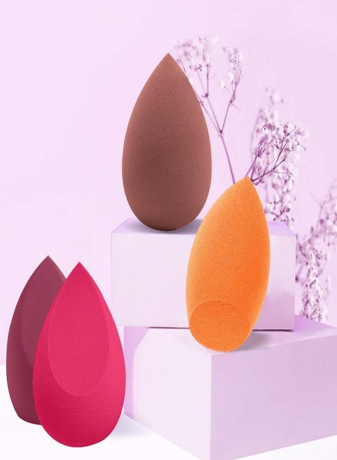 Fennec Mart 4 Pcs Makeup Sponge Blender Set, Multi-shape Blending Sponges for Dry & Wet Use - Image 4