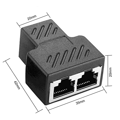 CARE CASE® (Pack of 1 RJ45 Splitter Adapter 1 to 2 Dual Female Port 8P8C Extender Plug LAN Network Socket Connector for Cat5/Cat5e/Cat6/Cat7 Coupler with Shield [Anti-Signal Interference](Pack of 1) - Image 4