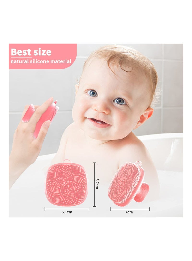 SYOSI Silicone Face Scrubber Facial Cleansing Brush Wash Manual Waterproof Skin Care Brushes for and Exfoliating Pink - Image 3