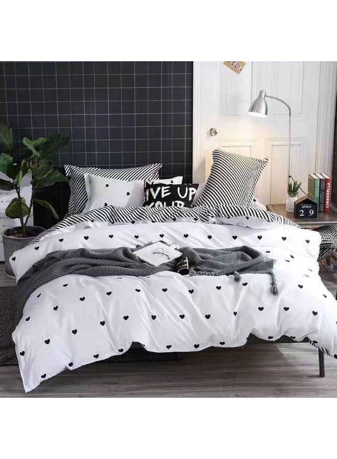 6 Pcs King Size Duvet Cover Set|1 Duvet Cover + 1 Fitted Sheet + 4 Pillow Cases| Microfibre| Multicolor| 200x200+30 cm