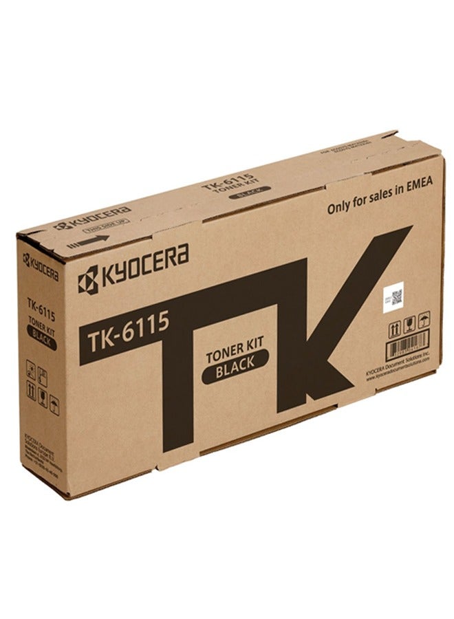 Kyocera TK-6115 Black Original Toner Cartridge 1T02TVBNL0 Compatible for M4125idn, M4125idn, KL3, M4132idn, M4132idn, KL3