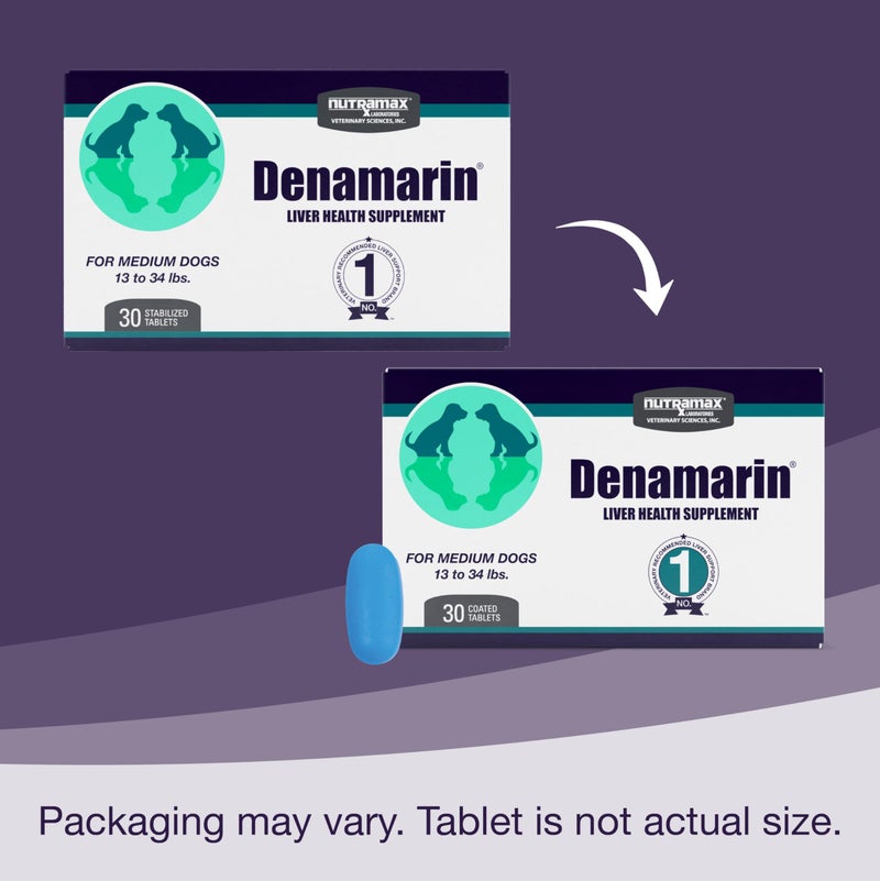 Nutramax Laboratories Denamarin Liver Health Supplement for Medium Dogs - With S-Adenosylmethionine (SAMe) and Silybin, 30 Tablets - Image 3