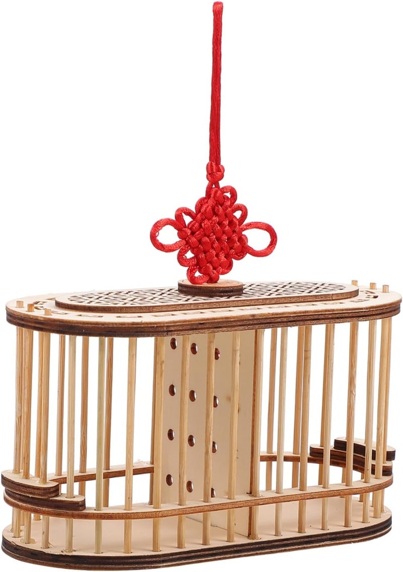 Veemoon 1pc Wooden Animal Pet Cage Outdoor Feeding Cage Educational Storage Basket - Image 1
