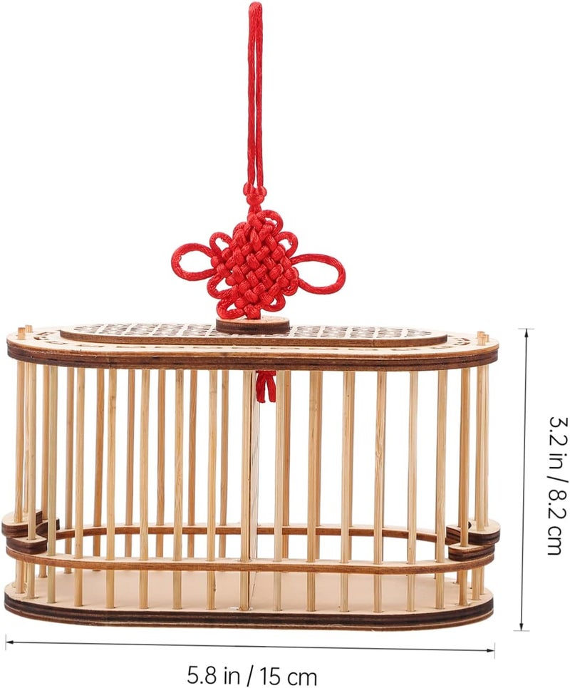 Veemoon 1pc Wooden Animal Pet Cage Outdoor Feeding Cage Educational Storage Basket - Image 4