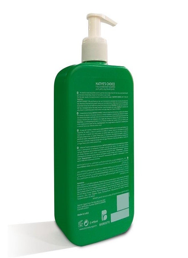 NATIVES CHOICE - NC Shampoo with 7 Oils and Rosemary - 475 ml - Image 1