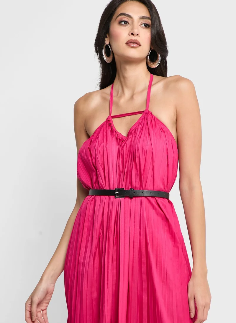 ELLA Strappy Pleated Dress