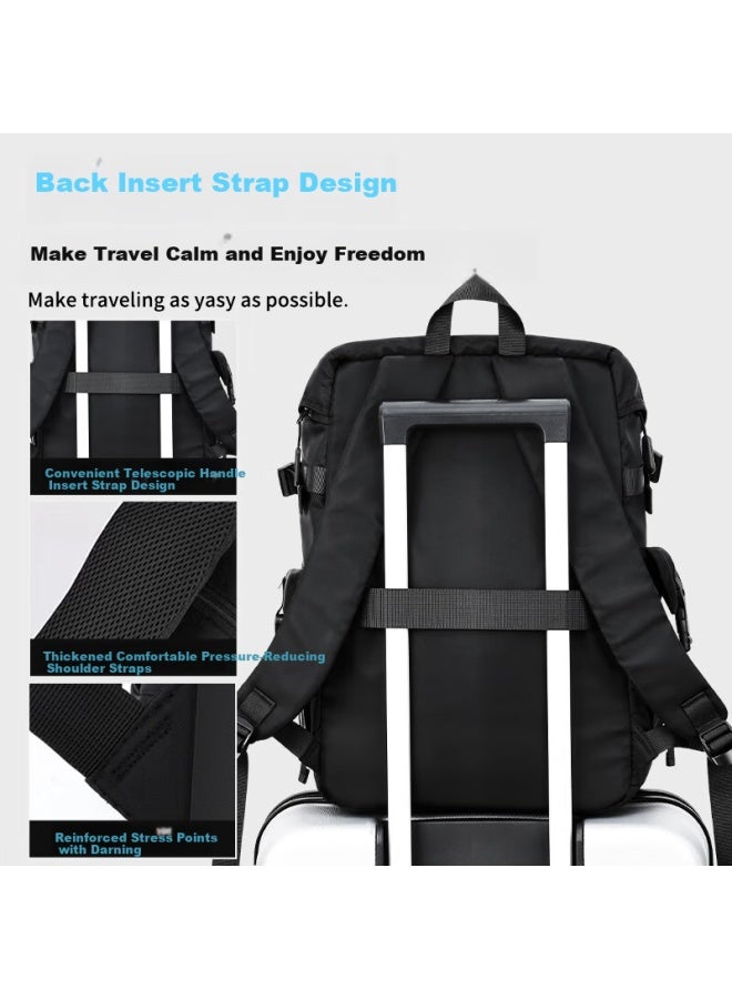 Pull Back Huili Backpack For Men, Large Capacity Travel Bag, Outdoor Street Hiking Backpack, Trendy Laptop And Bookbag For College Students - Image 5