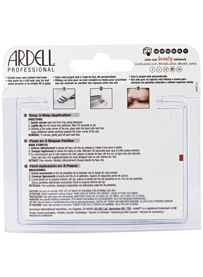 ARDELL Soft Touch Trio Individuals Knotted, Short Black