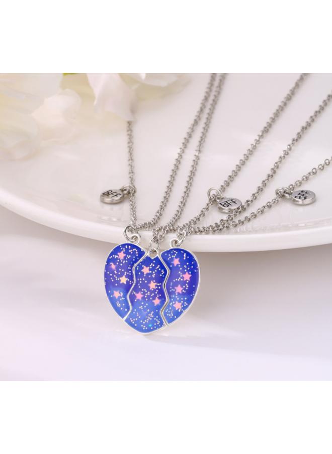 جيليز Good Friends Children's Necklace Dolphin Dripping Oil Creative Magnet Stitching Love Necklace Suit