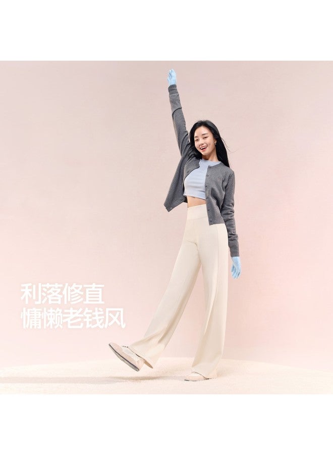 SIINSIIN Fleece Straight Pants 2025 Autumn New Arrival Drape Versatile High Waist Slimming Casual Pants - Image 2