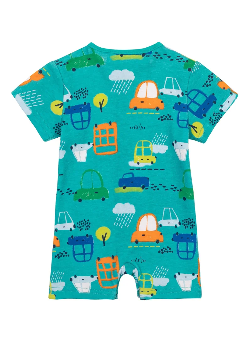 MINOTI 2-Pack Baby Rompers with Short Sleeves and Print
