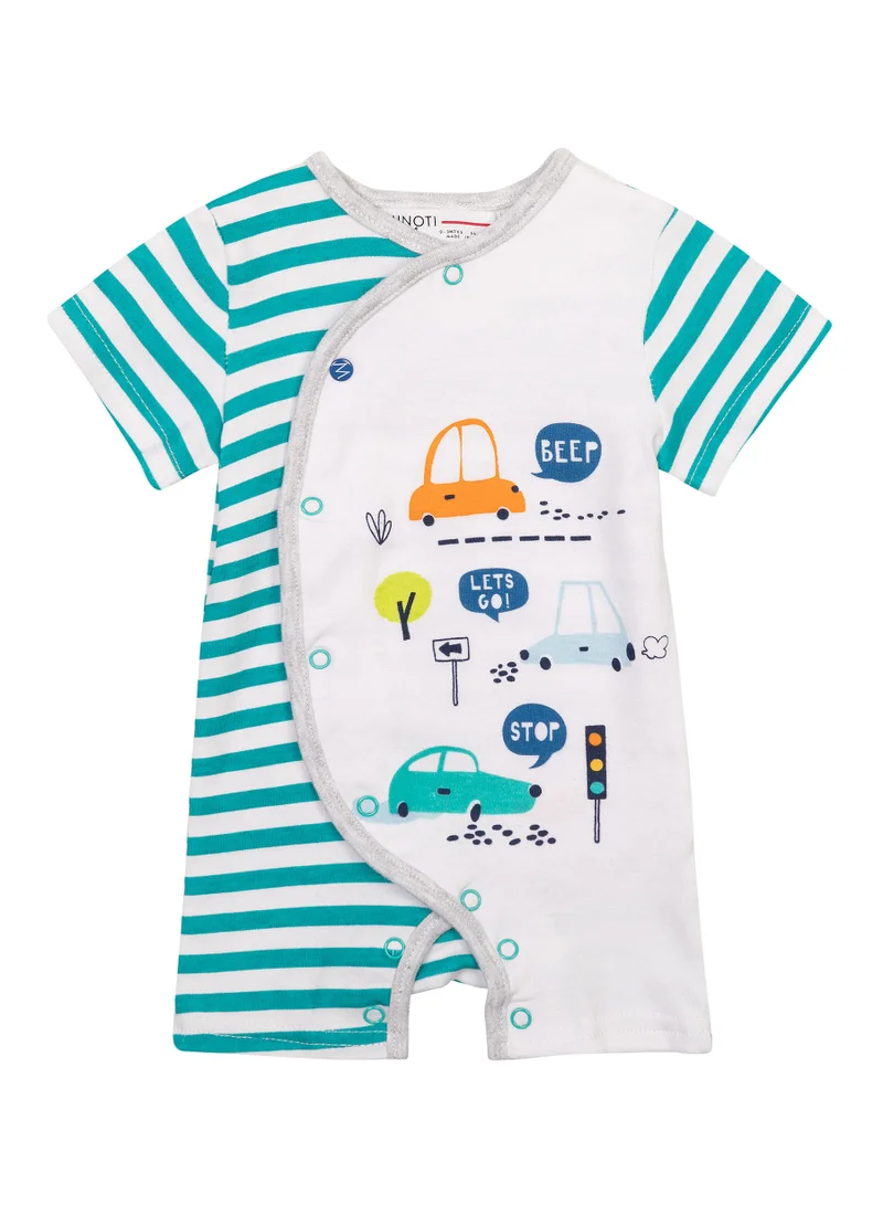 MINOTI 2-Pack Baby Rompers with Short Sleeves and Print