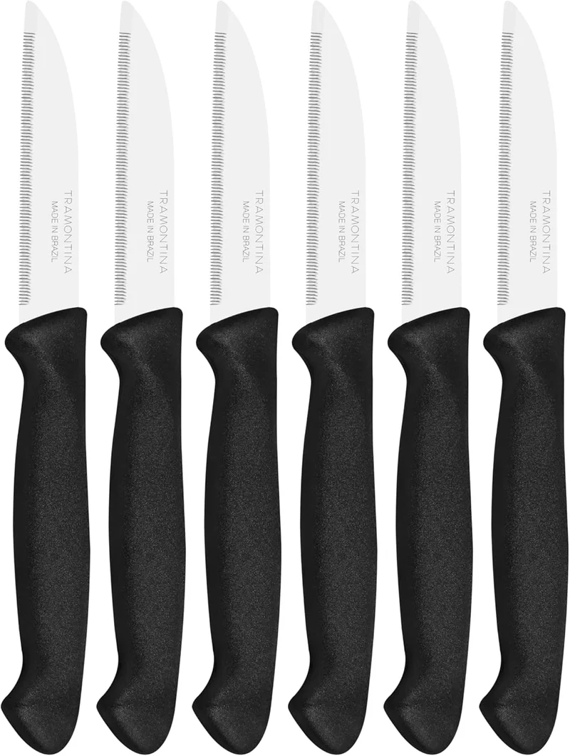 Tramontina Diamant 6-Piece Vegetable Knife Set with Stainless Steel Blades and Polypropylene Handles