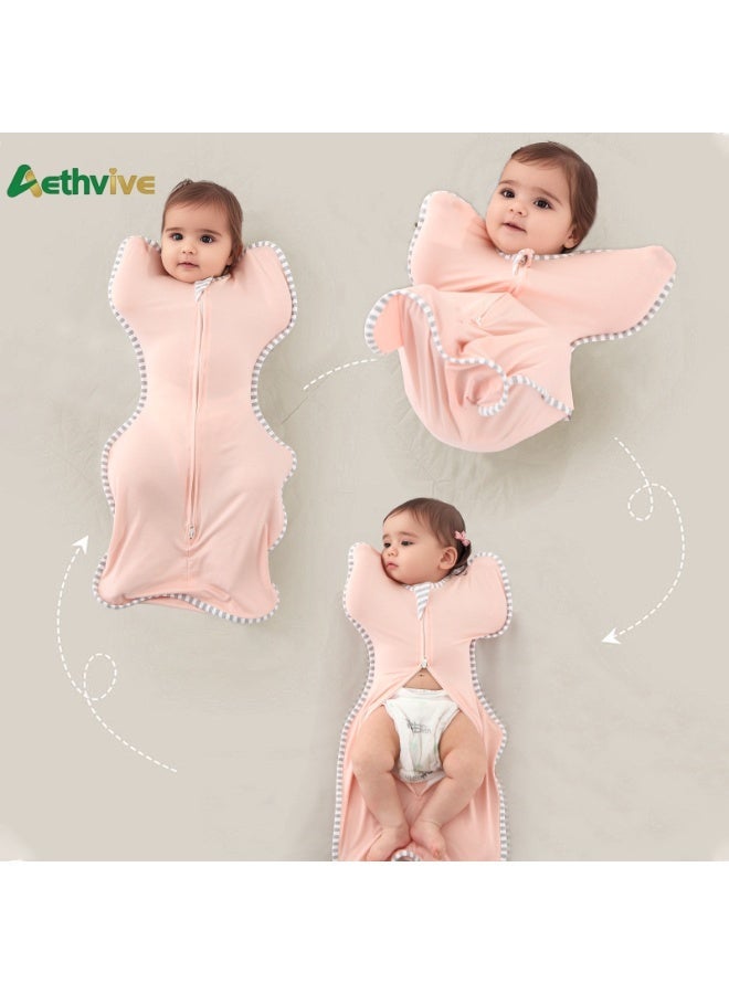 Aethvive Baby Sleep Sack, Baby Swaddle Wrap, Baby Sleeping Bag, Baby Wearable Blanket Newborn Swaddle, Swaddle Blanket With Arms, 2 Way Zipper Unisex, Ultra-Soft Newborn Sleeping Wraps - Image 2