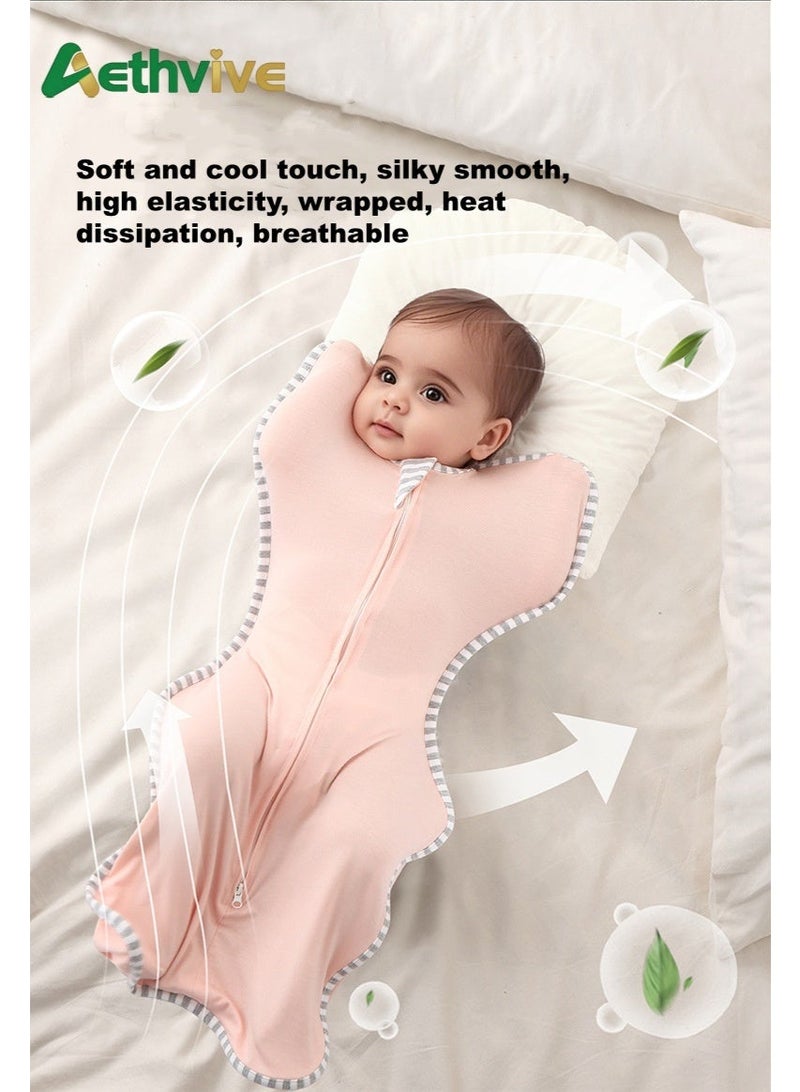 Aethvive Baby Sleep Sack, Baby Swaddle Wrap, Baby Sleeping Bag, Baby Wearable Blanket Newborn Swaddle, Swaddle Blanket With Arms, 2 Way Zipper Unisex, Ultra-Soft Newborn Sleeping Wraps - Image 3