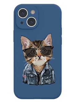 Protective Slim Fit Case Liquid Silicone Cover with Full Body Protection Anti-Scratch Shockproof Case For iPhone 15 Plus Blue  - Sweet Summer Time