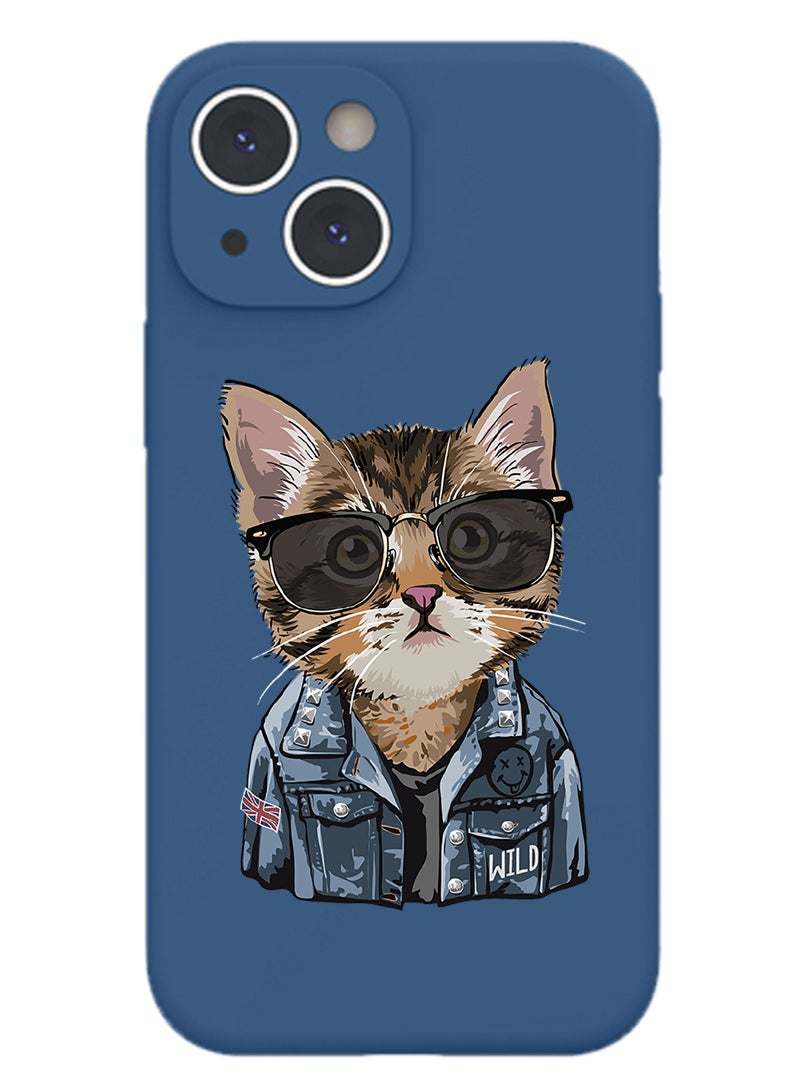 Theodor - Protective Slim Fit Case Liquid Silicone Cover with Full Body Protection Anti-Scratch Shockproof Case For iPhone 15 Plus Blue  - Sweet Summer Time - Image 1