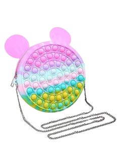 NQOOH Pop It Bag for Girls in Macaron Colors Sensory Fidget Toy with Shoulder Strap Perfect Gift for Girls  - Image 1