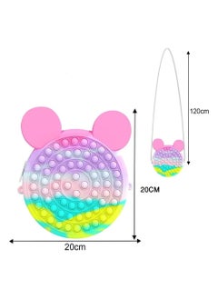 NQOOH Pop It Bag for Girls in Macaron Colors Sensory Fidget Toy with Shoulder Strap Perfect Gift for Girls  - Image 2