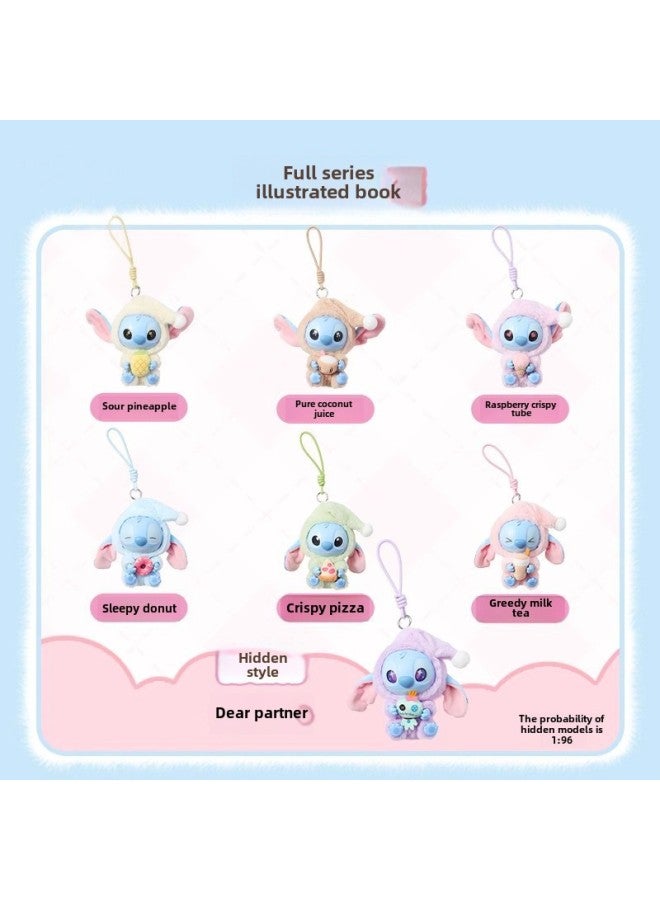 Genuine Disney Stitch Wants To Eat A Series Of Vinyl Plush Blind Box Pendants Gifts Again Sleepy-Color:Stitch Melon-eating Tumbler Series Blind Bags (3 Capsules Per Bag, Please Take 12 Bags Of The Whole Box) - Image 4