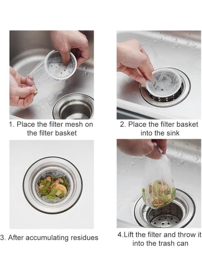 20pcs Disposable Sink Strainer Bag Kitchen Sink Strainer Mesh Bag Sink Strainer Bag Kitchen Sink Strainer Mesh Bag Mesh Sink Sewer Filter Bag Trash Bag Filter Net - Image 3
