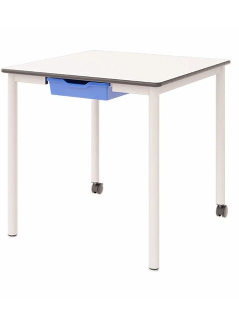 Flexis Square Table with Transparent Drawer – Modern Design Ideal for Educational Spaces