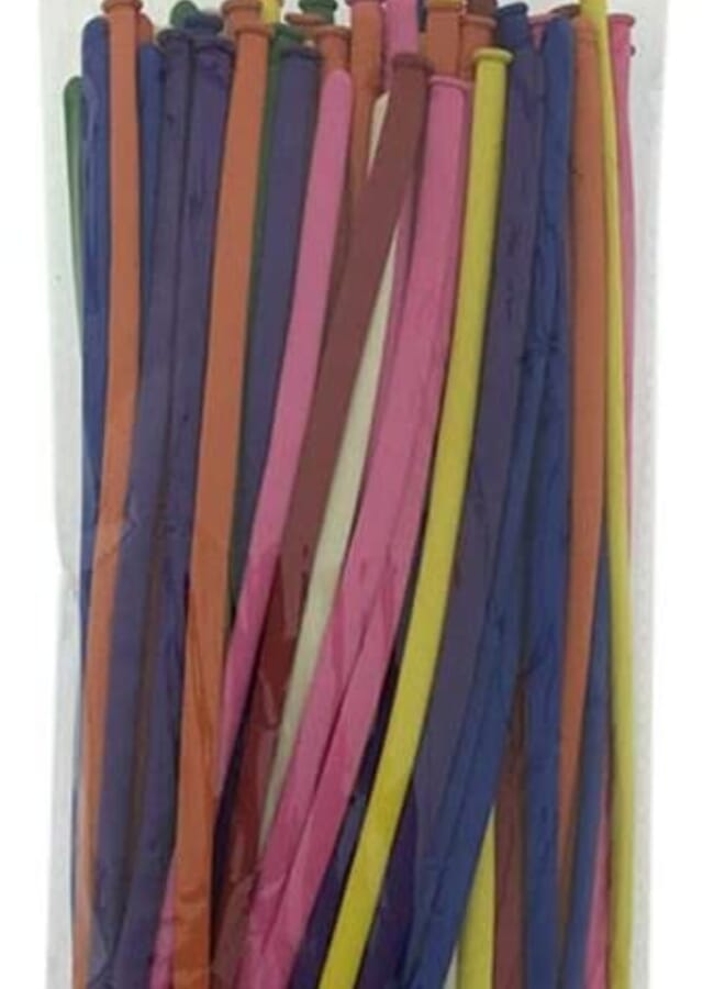 Party Time 100 Pieces Long Balloons Twisting Latex Balloons Assorted Color Long Balloons Random Color For D - Image 2