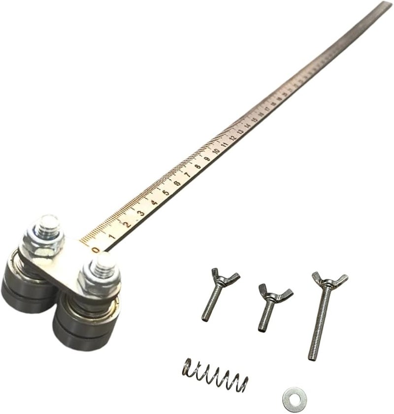 مسطرة خشبية مزدوجة المحامل مقاومة للصدأ مع دليل قطع متكامل لقياس سلس ودقيق - Image 1