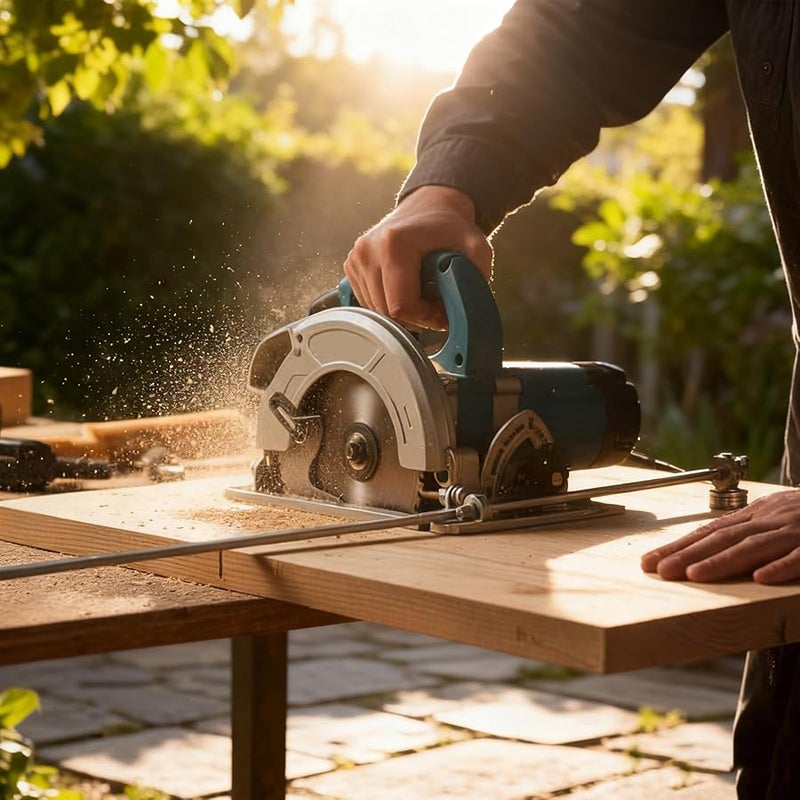 مسطرة خشبية مزدوجة المحامل مقاومة للصدأ مع دليل قطع متكامل لقياس سلس ودقيق - Image 3