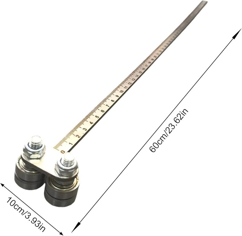 مسطرة خشبية مزدوجة المحامل مقاومة للصدأ مع دليل قطع متكامل لقياس سلس ودقيق - Image 5