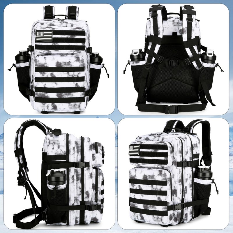 Lovelinks21 45L Tactical Assault Backpack 3 day assault pack with Molle Waterproof backpack Rucksack for Tactical Backpacks (BlackWhite Camo) - Image 5