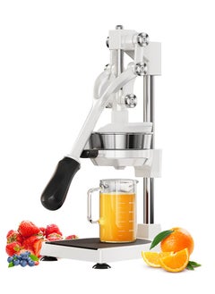 Generic Heavy metal professional squeeze hand Citrus juicer Combination of two different extrusion kits watermelon orange lemon pineapple pomegranate strawberry grape Sydney And plenty of other fruits (aluminum alloy stainless steel) white.  - Image 1