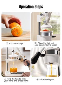 Generic Heavy metal professional squeeze hand Citrus juicer Combination of two different extrusion kits watermelon orange lemon pineapple pomegranate strawberry grape Sydney And plenty of other fruits (aluminum alloy stainless steel) white.  - Image 5