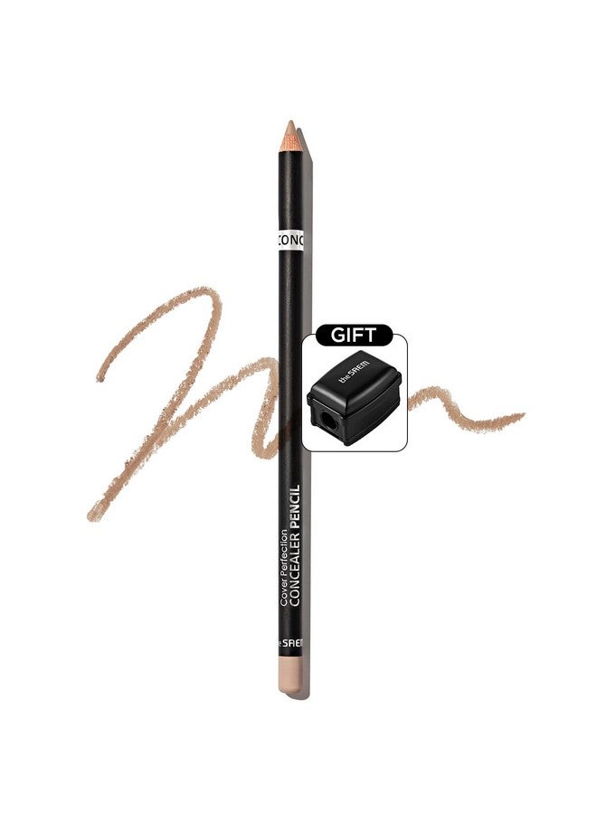THESAEM Cover Perfection Concealer Pencil With Sharpner (Contour Beige) Non Comedogenic Spot Eraser Face Shades Contouring Stick Conceal Blemishes Aging Spots Acne And Freckles 1.4G - Image 1