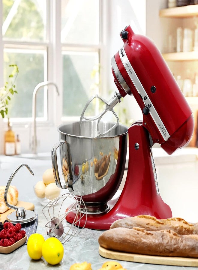 Wiselet Stainless Steel Accessories for KitchenAid 4.5-5 Qt Tilt Head Stand Mixer, Includes 6 Wire Whisk, Flat Beater, Dough Hook for KitchenAid, Dishwasher Safe and Heavy Duty, Fits for KSM45, KSM150 - Image 5
