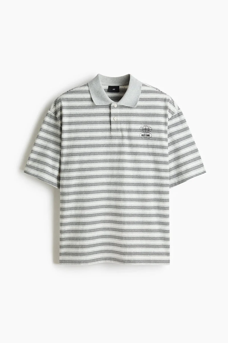 H&M  Loose Fit Cotton polo shirt for Men | Best Price UAE