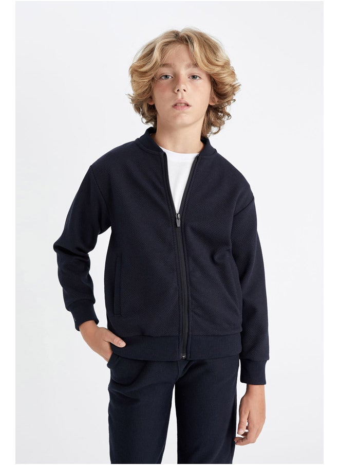 DeFacto Boy Knitted Bomber Long Sleeve Cardigan  - Image 1