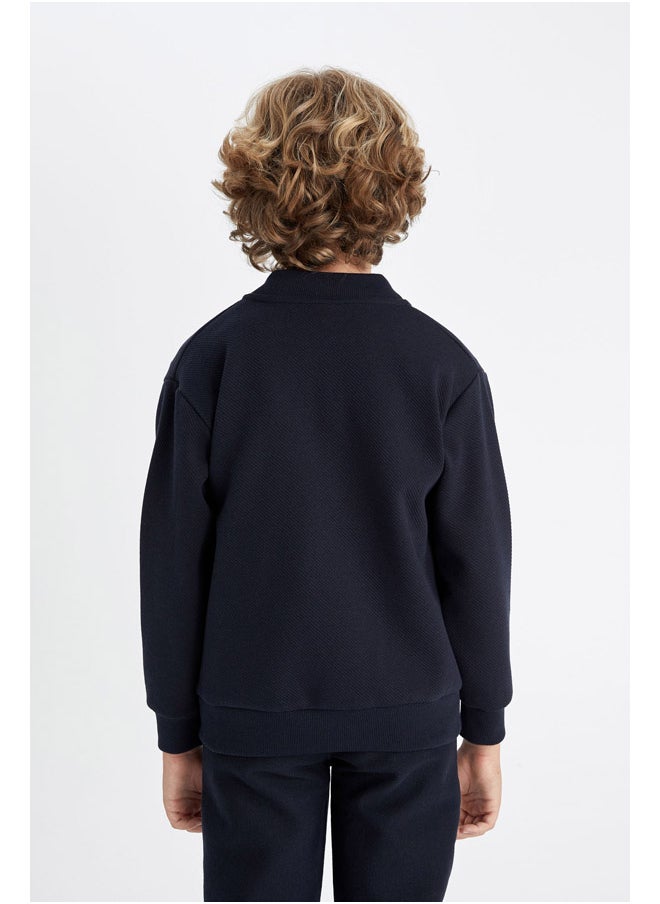 DeFacto Boy Knitted Bomber Long Sleeve Cardigan  - Image 3