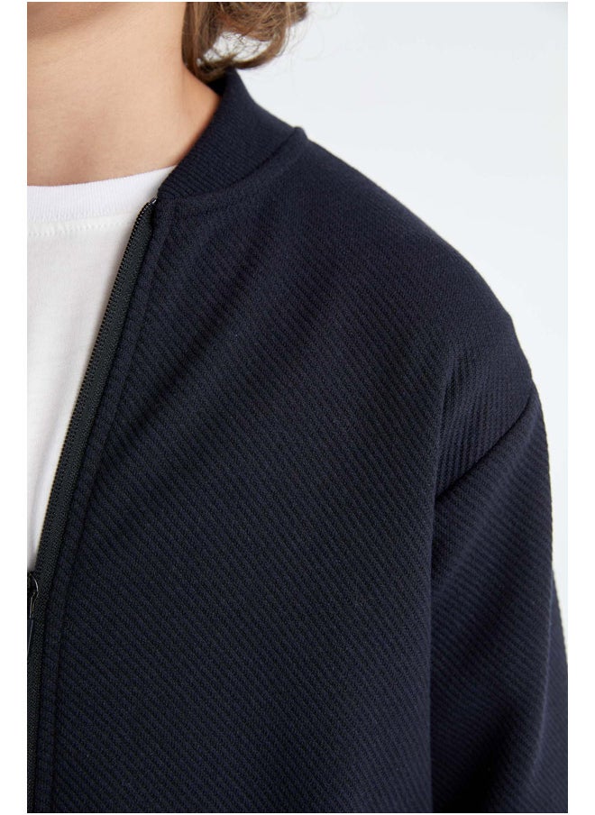 DeFacto Boy Knitted Bomber Long Sleeve Cardigan  - Image 4