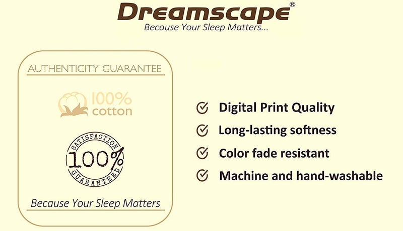 Dreamscape 210 Tc Microfibre 1 Bedsheet and 2pillow Covers Striped Double Khaki - Image 4